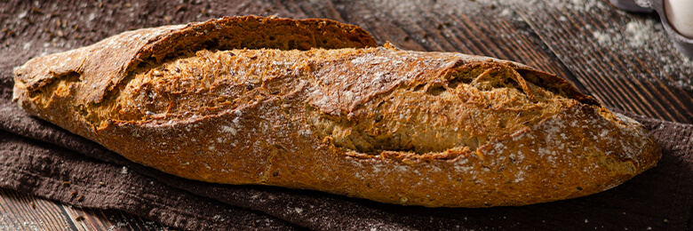 Baguette rústica con cerveza